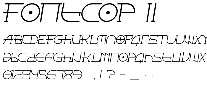 Fontcop II font